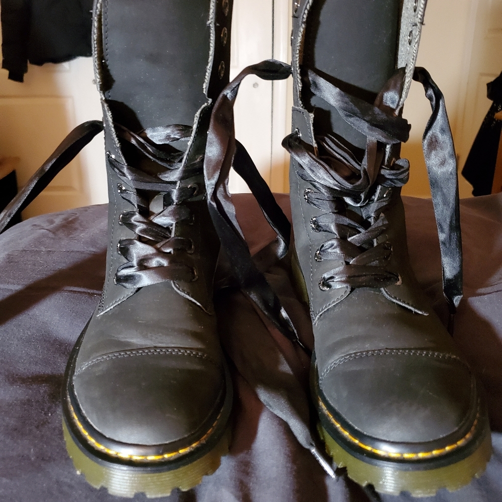Dr. Martens Yuba Combat/Motorcycle Boots - Womens